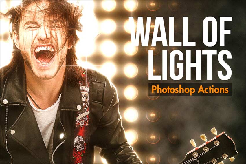 Wall Of Lights - Photoshop Actions