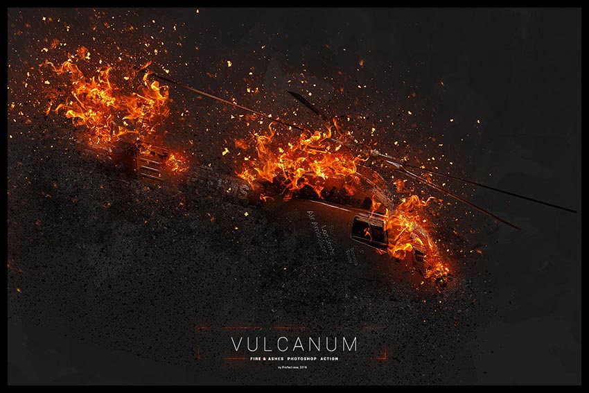 Vulcanum - Fire Ashes Photoshop Action