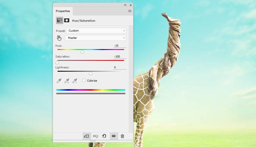 giraffe skin hue saturation
